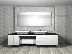 Waschtisch mit zwei Waschbecken Animation